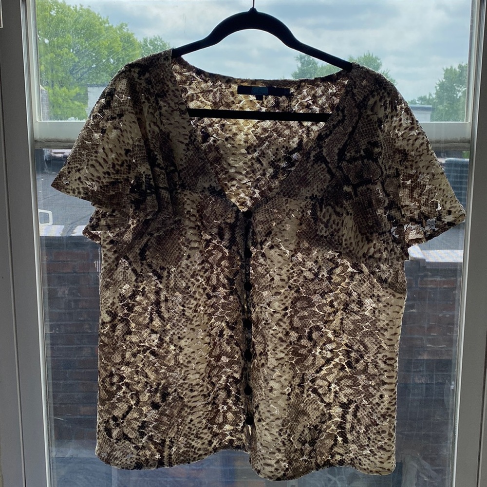 Eva Franco Snake Print Top
